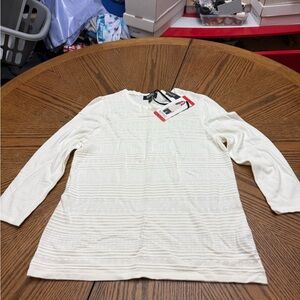 New with Tags Buffalo David Bitton Cream Eyelet Knit Top